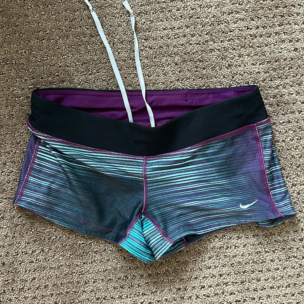 Nike Women’s Teal & Purple Athletic Shorts
